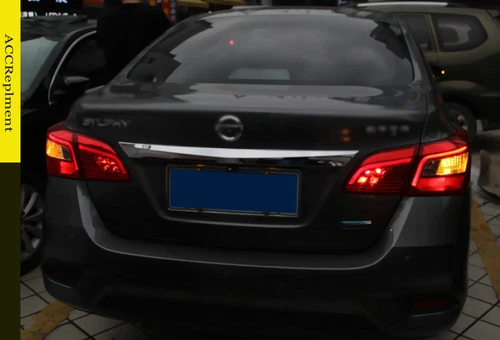 For Nissan Sentra 16-18 Dark LED Tail Lights Brake Trunk Light Sequential Signal - Picture 9 of 14