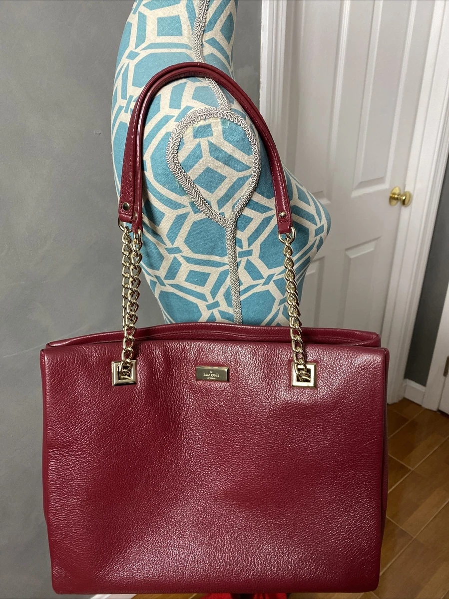 Kate Spade Chain Handle Tote Leather Shoulder Bag