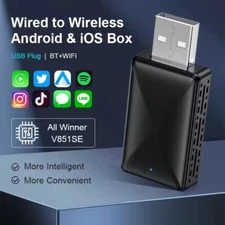 Wireless CarPlay Device/Adapter Compatible with Apple CarPlay and Android Auto