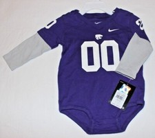 NEW INFANT NCAA KS KANSAS STATE WILDCATS ONE-PIECE 00 LONG SLEEVE BODYSUIT