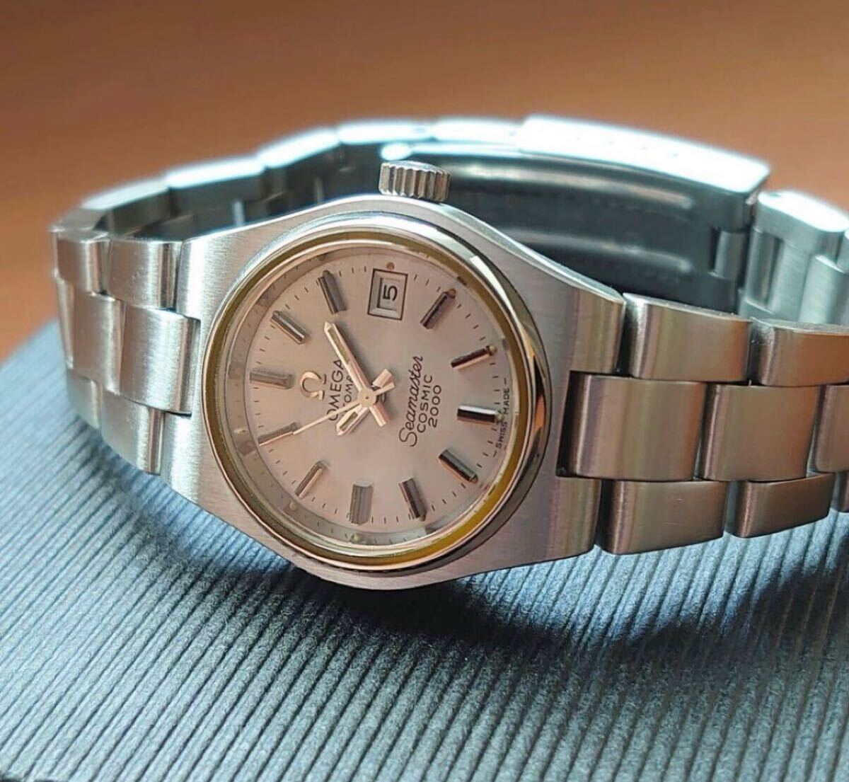 Omega Seamaster Cosmic 2000 Wrist Watch Silver Dial Ladies