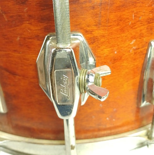 Ludwig 16x16"Mahogany Stain Floor Tom Drum Blue/Olive Vintage 70s 6Ply Maple USA - Picture 7 of 15