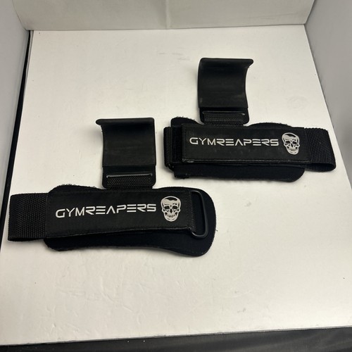 Gymreapers Weight Lifting Hooks Pair Heavy Duty Power Wrist Straps Hand Grip