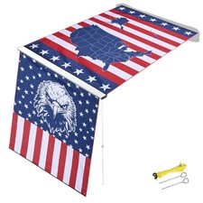 Yescom 6.5x7.8ft Carside Awning Replacement Fabric with Side Wall Roof Rack