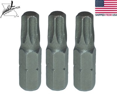 3x T30 Torx Star #30 Driver Bits 1/4'' Hex Screwdriver Drill Screw Drive 25mm