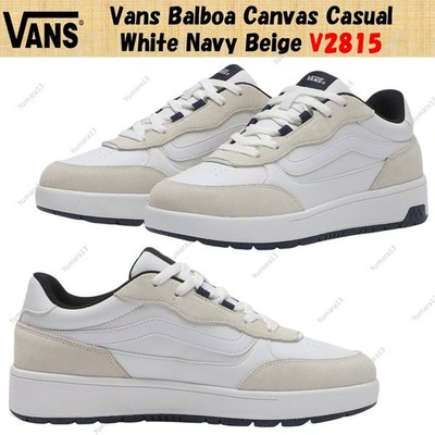 Vans Balboa Canvas Casual Weiß Navy Beige V2815 Herren Gr.