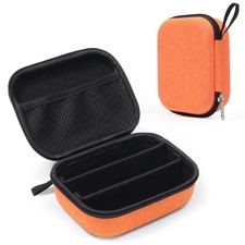 Travel Sunglasses Organizer Glasses Case, 3 Adjustable Slot for Orange 3 Slots