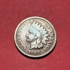 (1) Beautiful Antique 1867 Indian Head Cent/Penny VG-VERY GOOD CLEANED