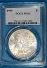 1900-P U.S. MORGAN SILVER DOLLAR - KM#110 - PCGS SLABBED - MS63