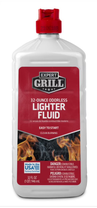 Expert Grill Charcoal Lighter Fluid 32 oz BBQ Fire Starter Easy Pour