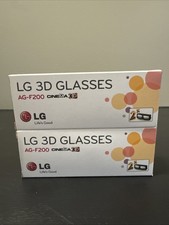 LG 3D Glasses AG-F200 Two Sets 4 Total Pairs NEW With Open Box