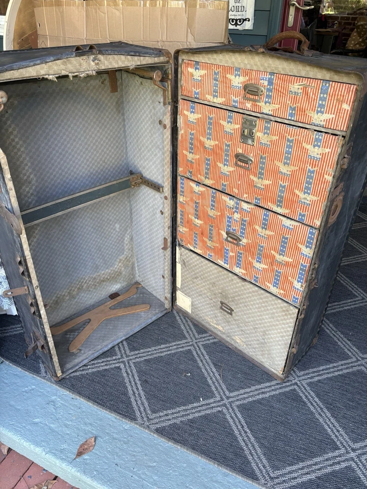 Baúl——Antiguo baúl de vapor (1895 a 1920) Foto 4 de 4