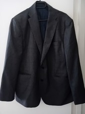Mens John Lewis Grey Suit Jacket Size 40R Regular Fit Actual Pockets
