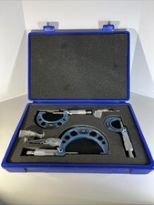 HFS NEW Micrometer FULL SET 0-3” .0001” Precision Machinist Tools WITH CASE