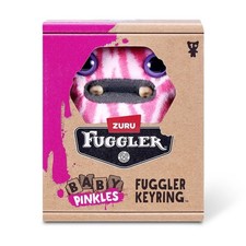 ZURU FUGGLER BABY PINKLES WIDE EYED WEIRDO PINK ZEBRA KEYRING - NEW SEALED