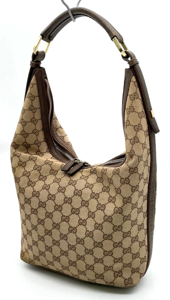 Authentic Gucci GG Canvas Beige Leather 001.4288 205141 Handbag NS101857 - Image 2 of 4