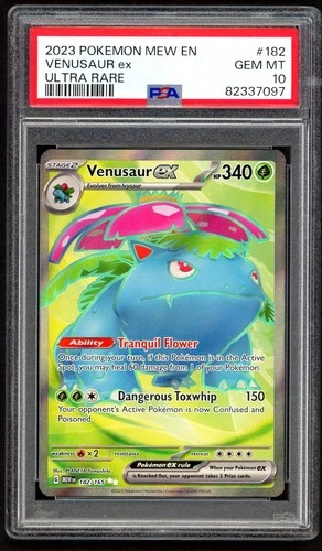 Pokemon Cards - PSA 10 Venusaur EX 182/165 - 151 Ultra Rare - GEM MT PSA10