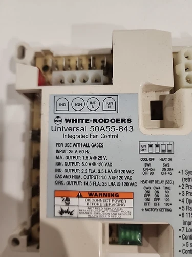 WHITE RODGERS 50A55-843 Integrated Furnace Control Circuit Board