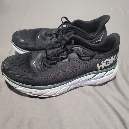 Scarpe Hoka One One Clifton 7 uomo taglia 9 nero bianco running senza solette - Foto 12 di 19