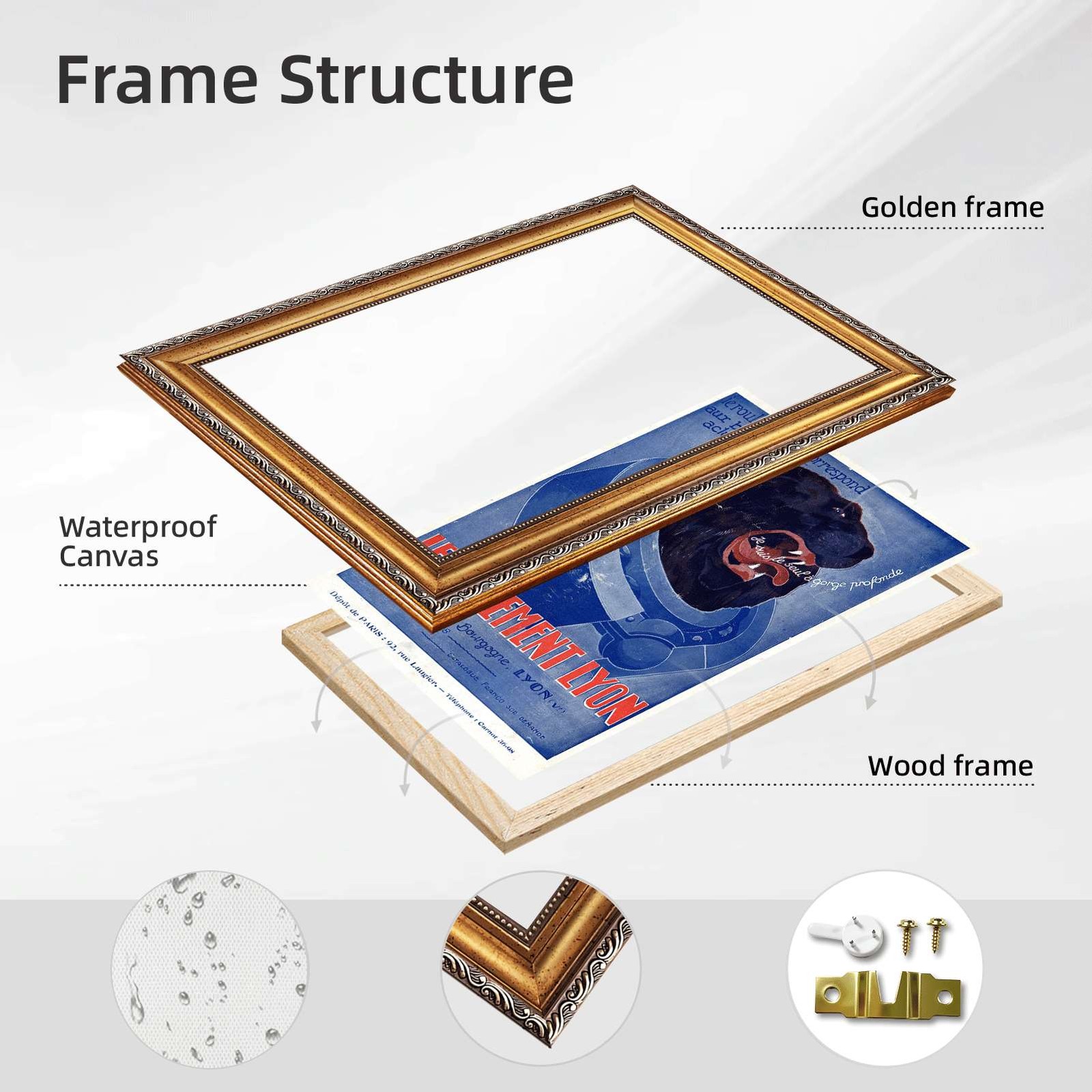 Black Panther Roaring Wall Art Canvas Oil Paintings Reproduction thumbnail 2