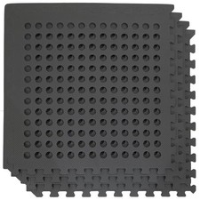4 X INTERLOCKING EVA SOFT FOAM FLOOR MATS DRAINAGE GARDEN GARAGE TILES PLAY GYM