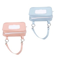 Stroller Hanging Wet Wipes Pouch Crossbody Diaper Caddy With Storage Bag