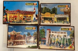 FALLER HO SCALE CARNIVAL STRUCTURES LOT of 4 KITS