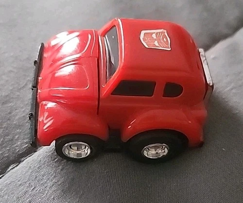 VINTAGE 1980'S HASBRO G1 TRANSFORMERS MINI VEHICLES BUMBLEBEE (RED)