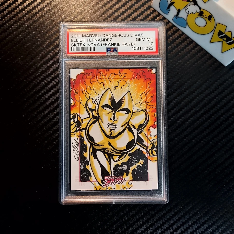 PSA 10 Fantastic Four POP 1 MARVEL DANGEROUS DIVAS Frankie Raye Nova SKETCH CARD - Image 2 of 4