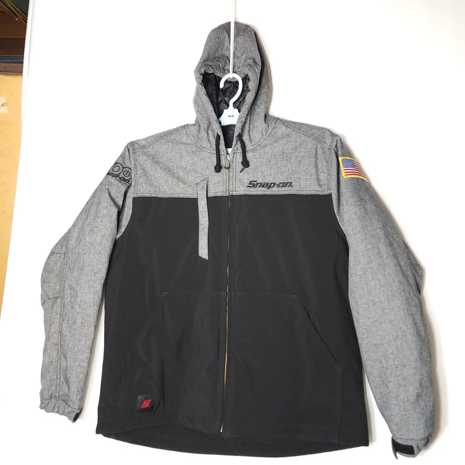 Snap On Tools Jacket Size L Logo Hoodie Color Block USA Flag 100th Anniversary - Image 3 of 4