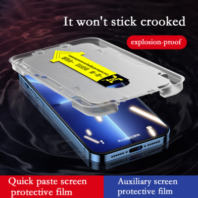 One-click Glas für iPhone 16 15 14 13 12 Pro Max Panzerfolie Displayfolie Glas