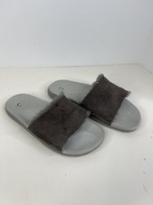 UGG Men's Fluff It Slipper Metal Gray Grey Fluff Size 9 Closed Toe Slip-On slide