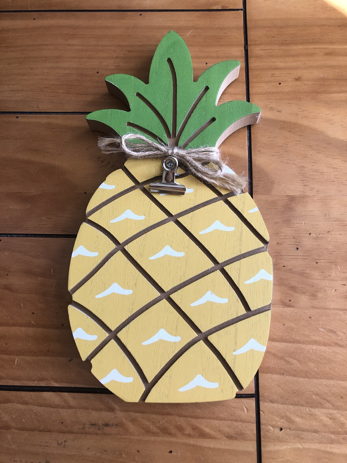 Wooden Pineapple Wall Hanging w/ clip Calendar Holder Home Office (12.5” X  6.5”) | eBay
