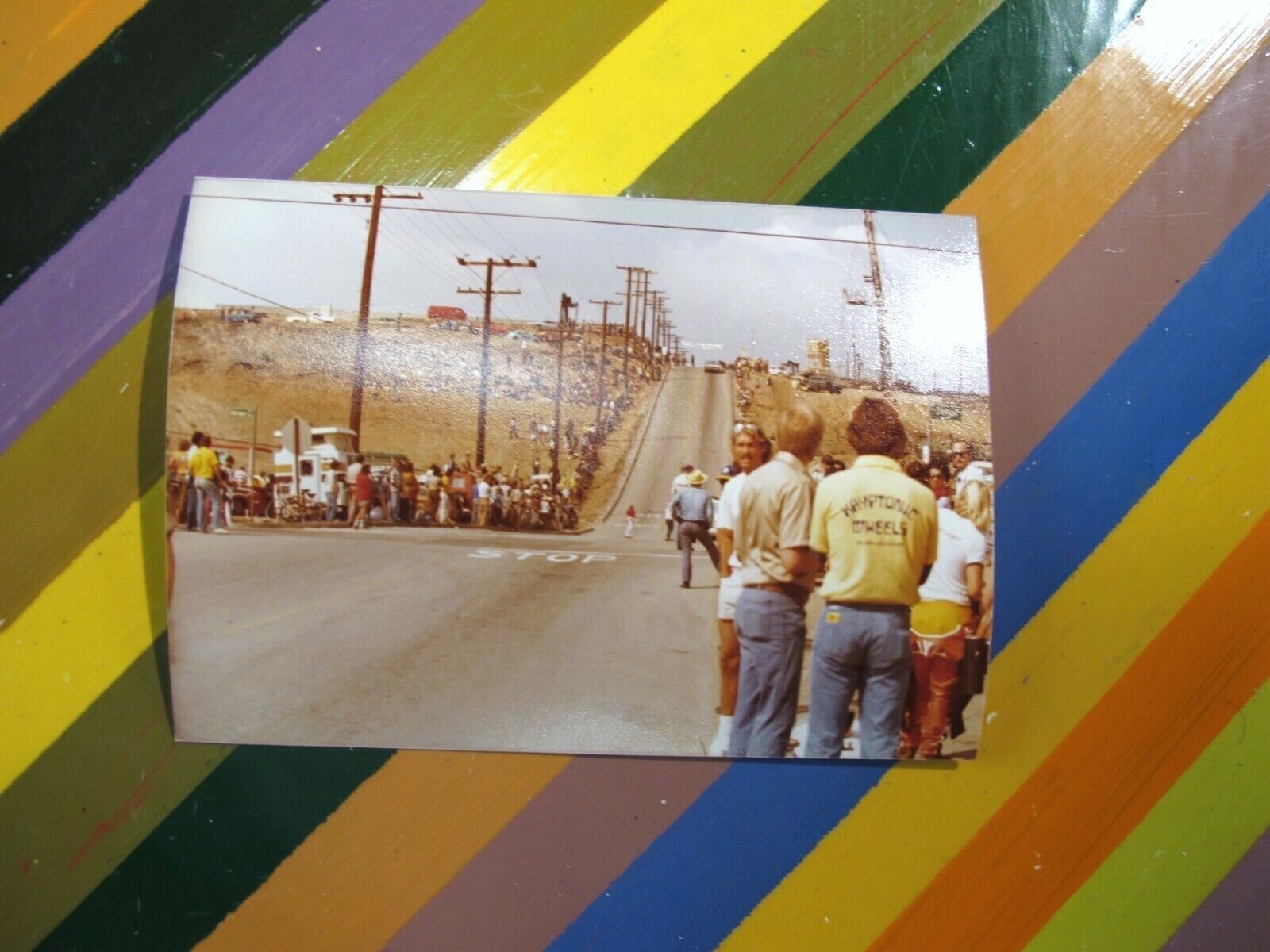 vtg skateboard photo Signal Hill speed run 1970s Signal Hill Kryptonics Wheels