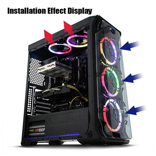 1-7x 120mm Gehäuse Lüfter+Controller Für COOLMOON RGB Case Fan Set LED - Bild 4 von 26