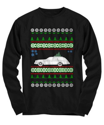 1974 Chevy Chevelle Malibu Estate Ugly Christmas Sweater - Long Sleeve Tee