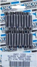 Drag Specialties Bolt Kit M8 Rocker Black/Chrome Smooth