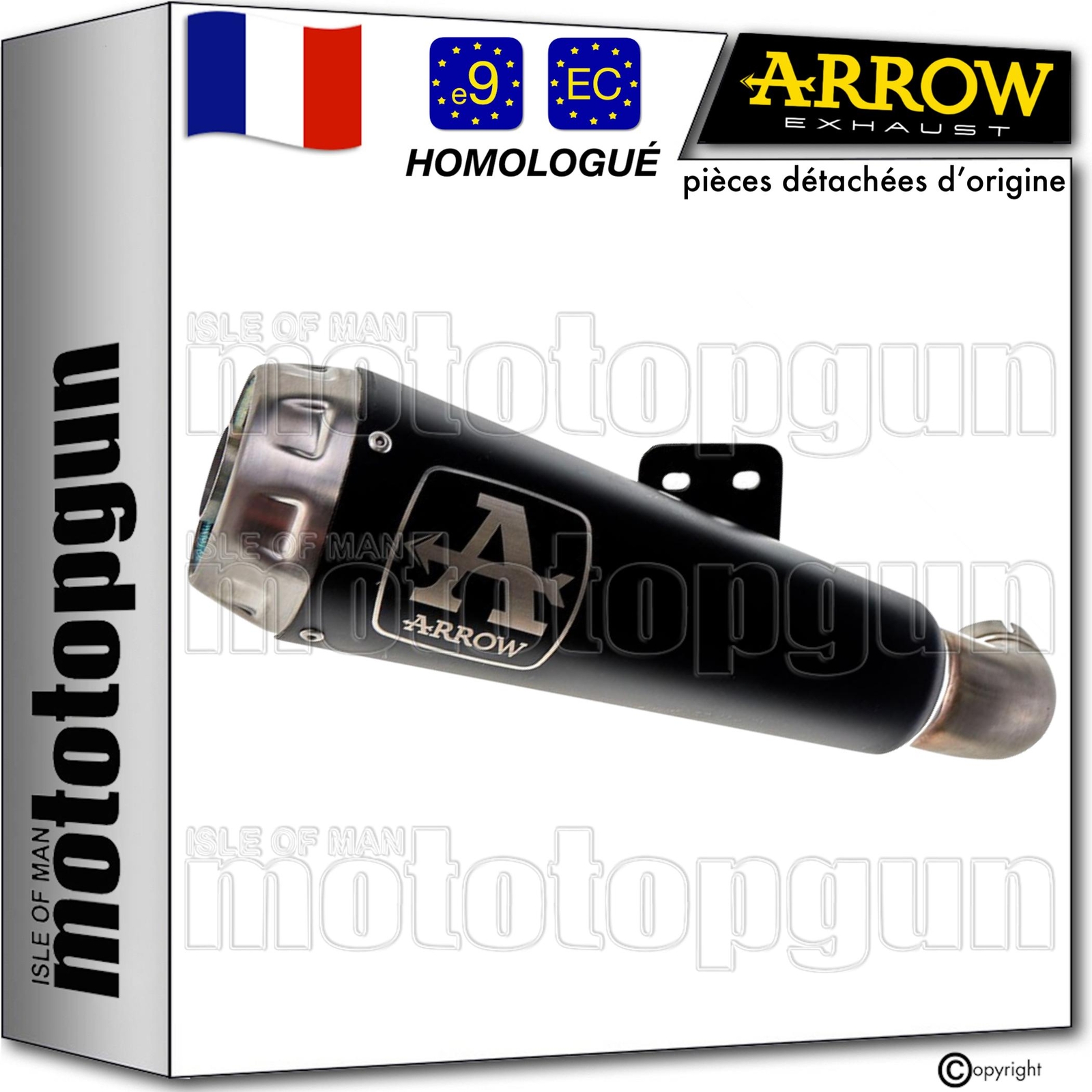 Pot echappement Arrow Pro-Race noir pour Husqvarna Vitpilen 125 2021
