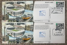 France v Bulgaria 1996 @ St James’ Park 1996 Dawn First Day ‘Cover’/Postcard X 2