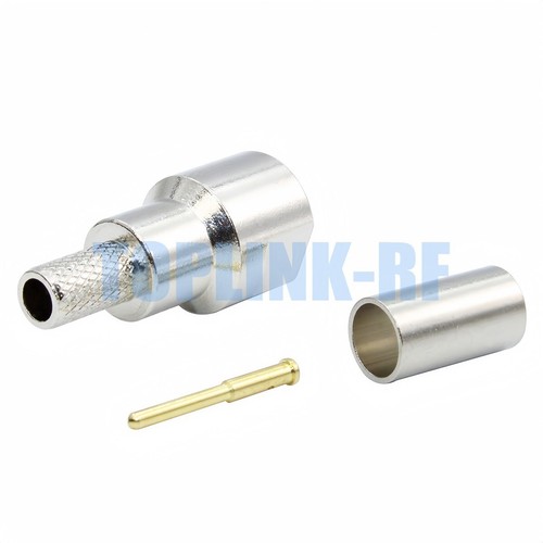 10x FME Male Plug Straight Crimp RF Connector for LMR195 RG58 RG400 RG142 Cable - Picture 2 of 5