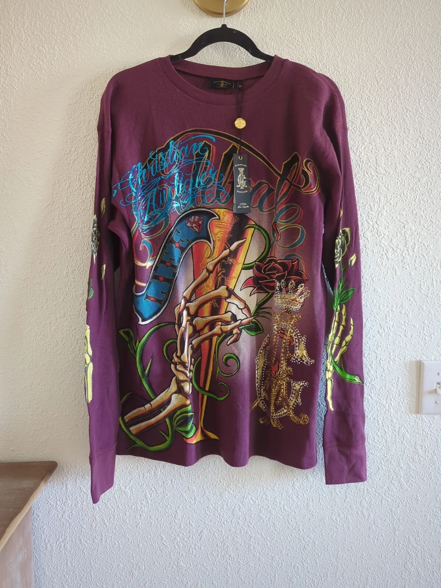 Christian Audigier Long Sleeve T-Shirts for Men for sale | eBay