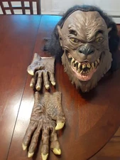 VTG. PAPER MAGIC GROUP WEREWOLF MASK AND HANDS HALLOWEEN