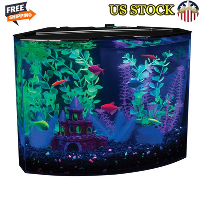 5 Gallon Aquarium Kit W/ LED Light Filter Internal Filtration Accessories New