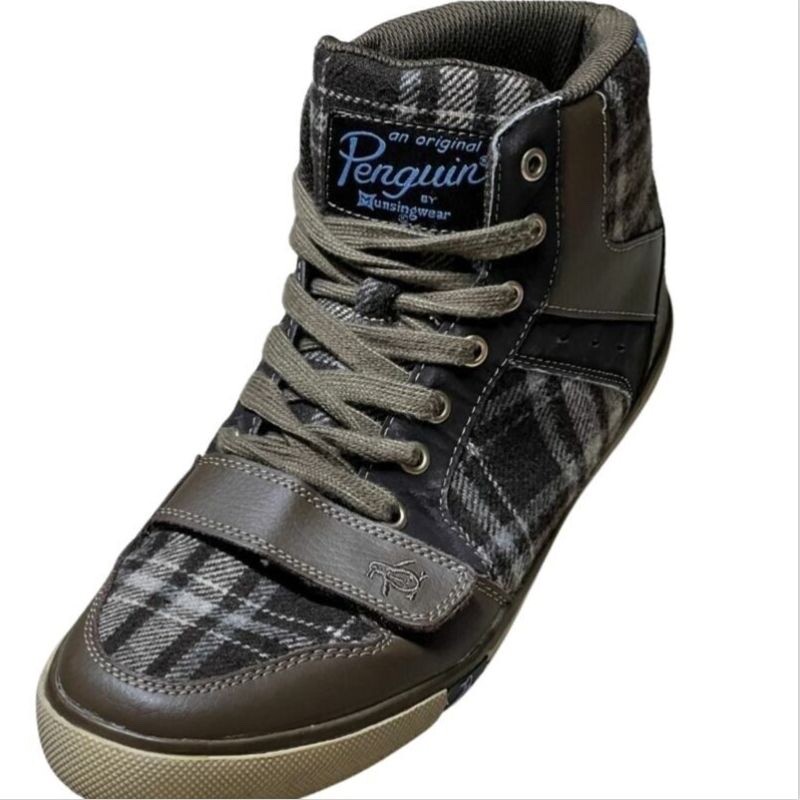 Mens Shoes Penguin High Top Shoes Designer Men's Sneakers Black US