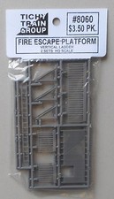 FIRE ESCAPE PLATFORM LADDER HO 1:87 SCALE LAYOUT DIORAMA TICHY TRAINS 8060