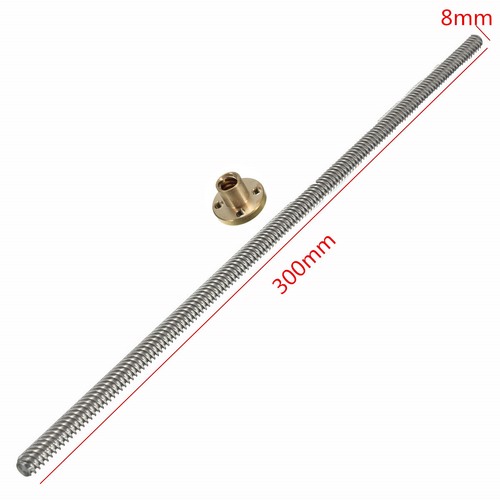 3D Printer 8mm Lead Screw Rod Z Axis Linear Rail Bar Shaft 100/300/400/500mm - Imagen 13 de 13