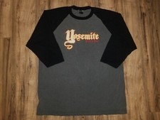Yosemite National Park Vtg Baseball Tee shirt XL Old English stitched Logo USA