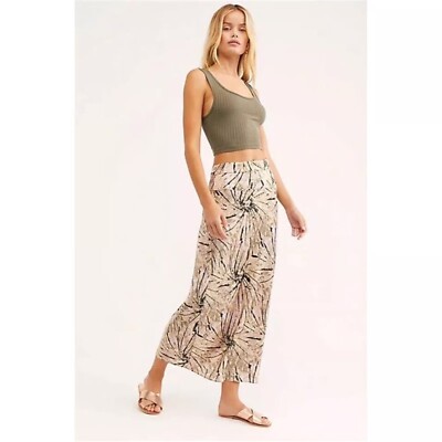 NWT $98 Free People ''Normani'' tie dye boho hippie festival midi skirt 4