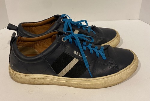 Bally Navy Men's (Helvio 129)Leather Low Top Lace-up Sneaker Size 10 US D - Bild 2 von 9