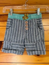 Matilda Jane Coast To Coast Shorts Brilliant Daydream Stripe Drawstring Size 2